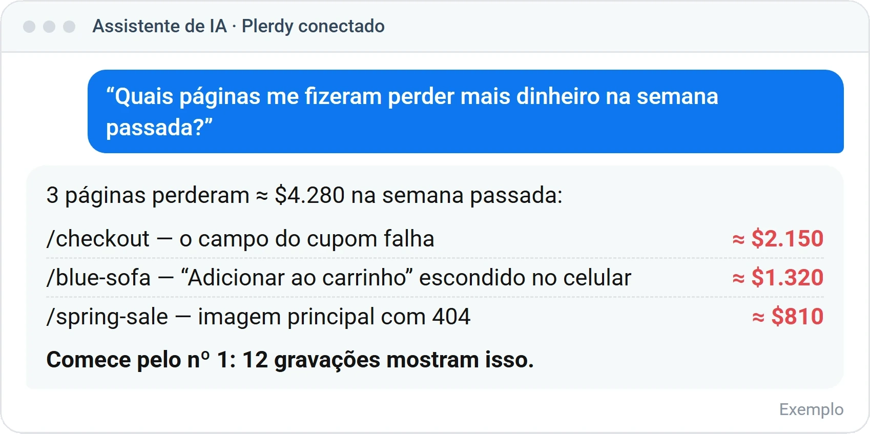 Pergunte à IA por que seu site não vende