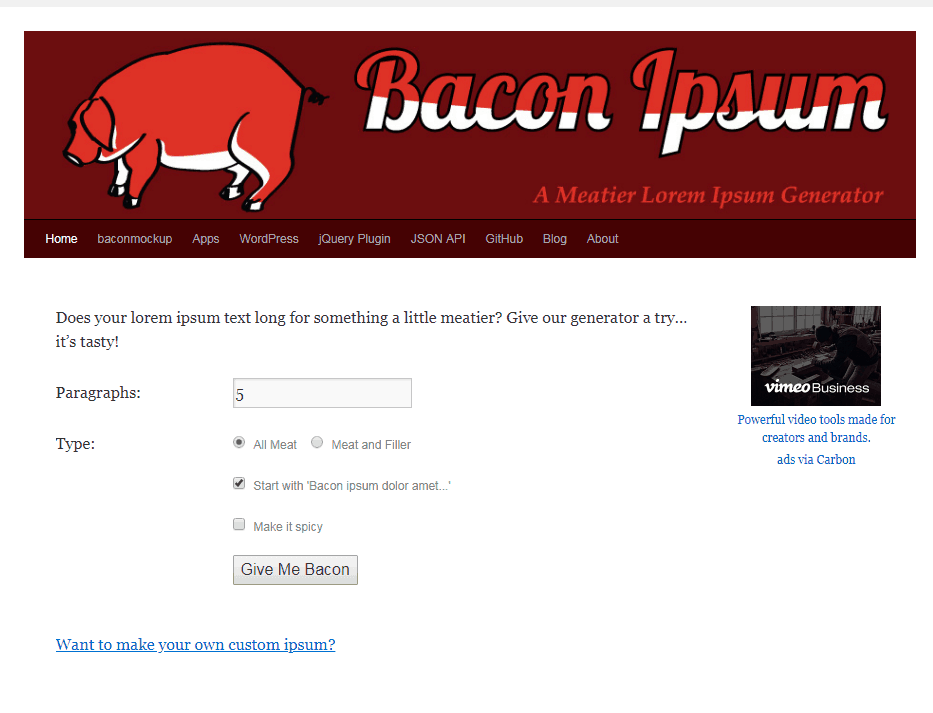 Bacon ipsum