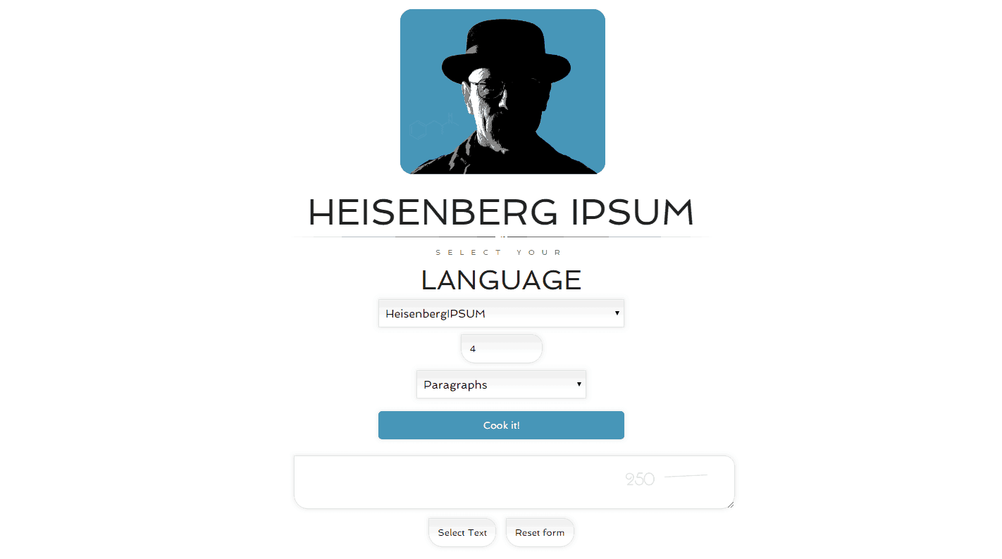 HEISENBERG IPSUM