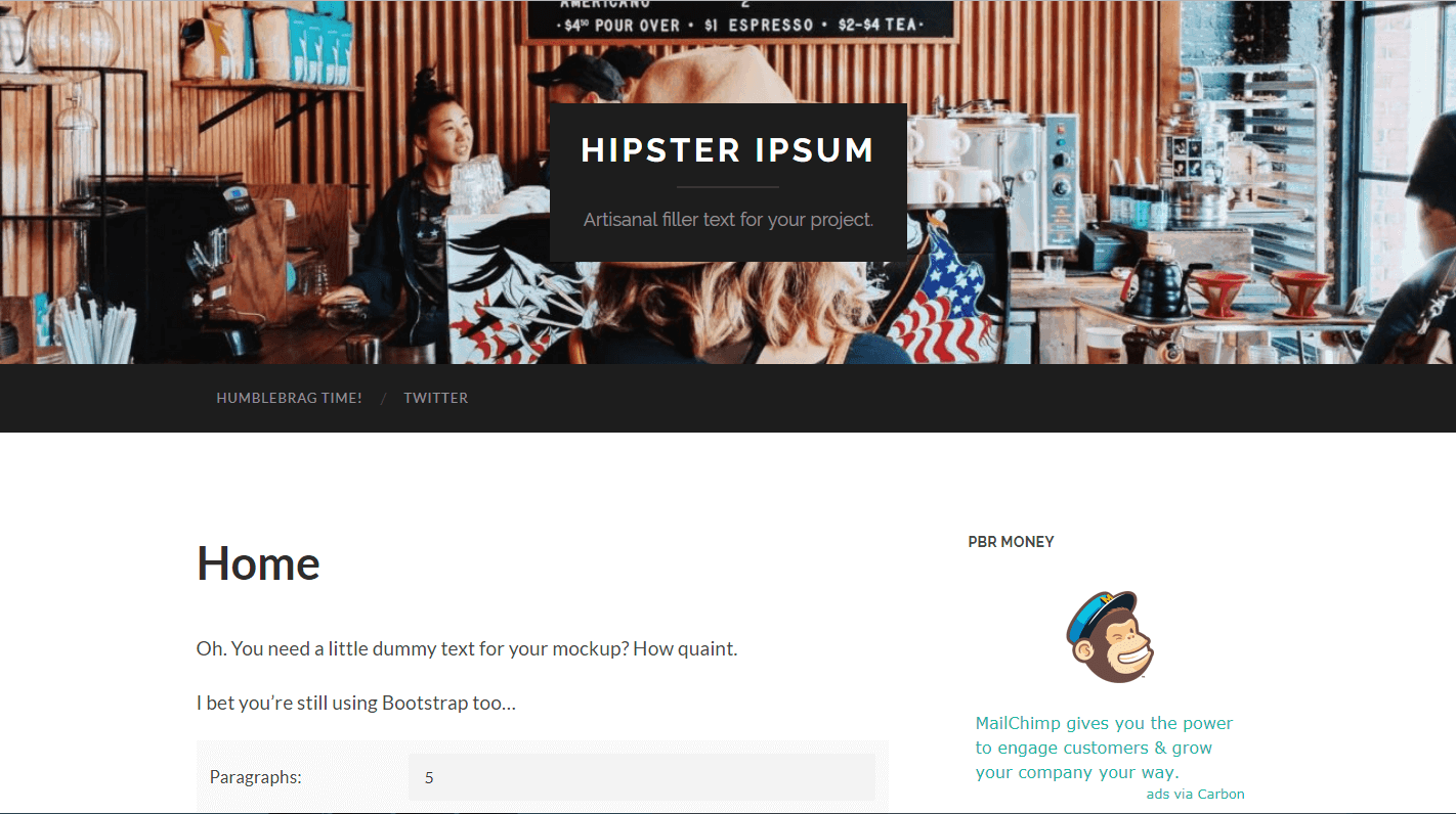 Hipster Ipsum