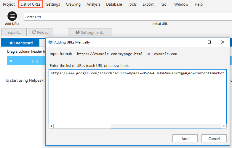 Paste copied URL in a new window.