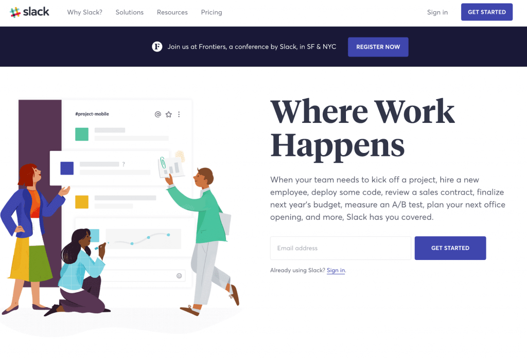 Where you to work now. Slack дизайн. Homepage Design. Websites homepage Design. Home Page Design.