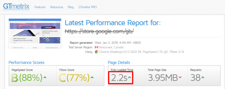 GTmetrix (SEO Audit Tool) - Northward