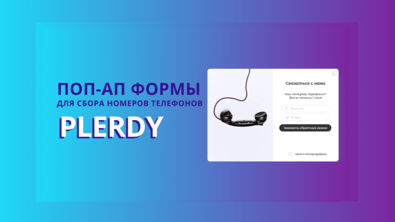 формы Plerdy для сбора номеров телефонов