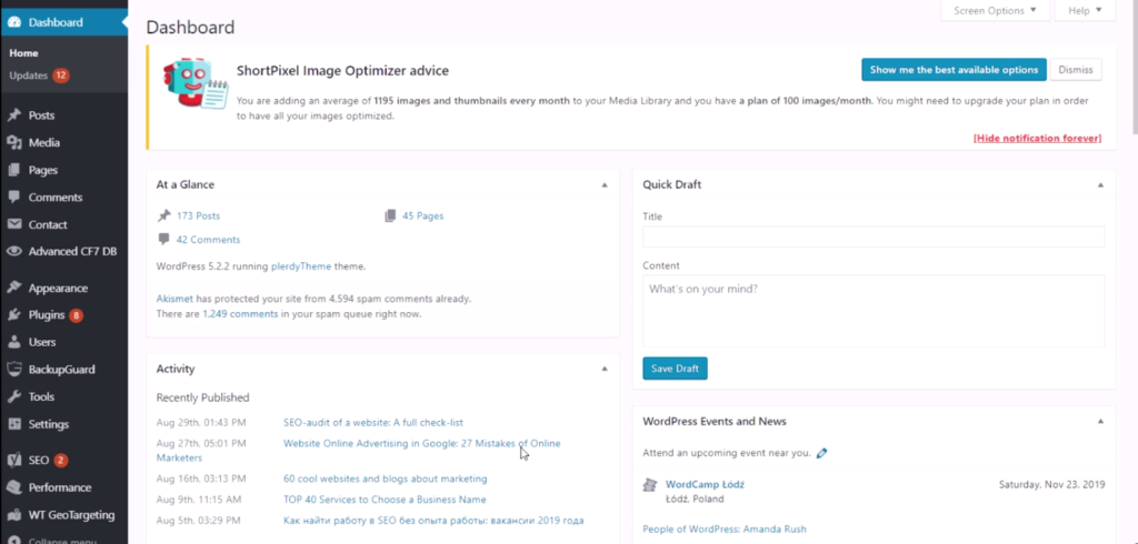 plerdy script installation wordpress 1