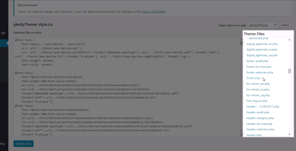 plerdy script installation wordpress 4