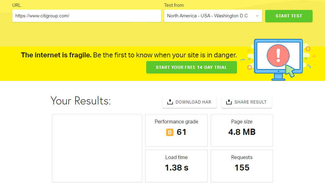 Page Speed of TOP 50 World Companies 276