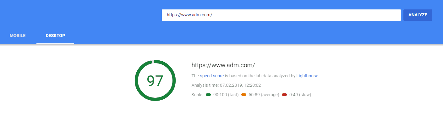 Page Speed of TOP 50 World Companies 414