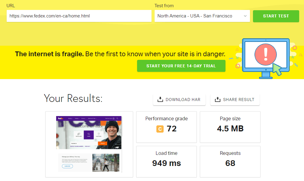 Page Speed of TOP 50 World Companies 428