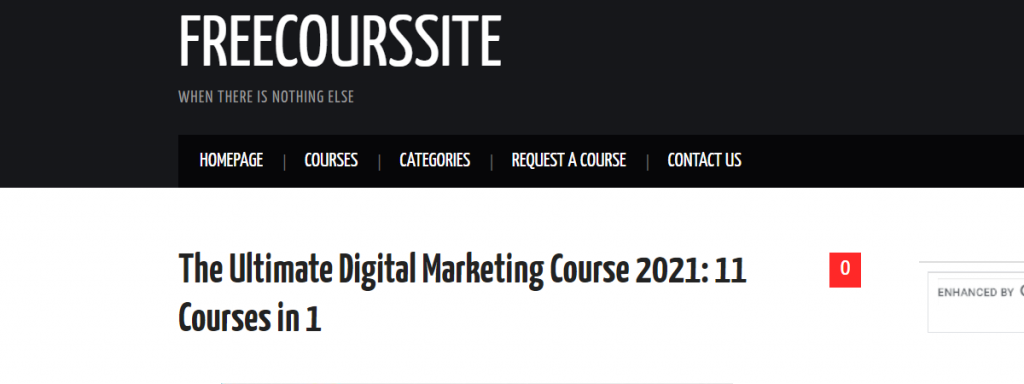 Cours ultime de marketing digital 2021 sur Freecourssite