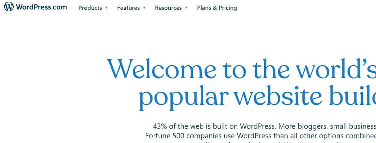 Plataforma WordPress para criação de sites