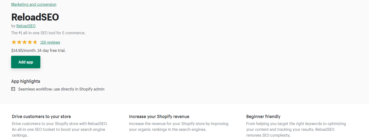 18 SEO Apps for Shopify in 2022 - 016