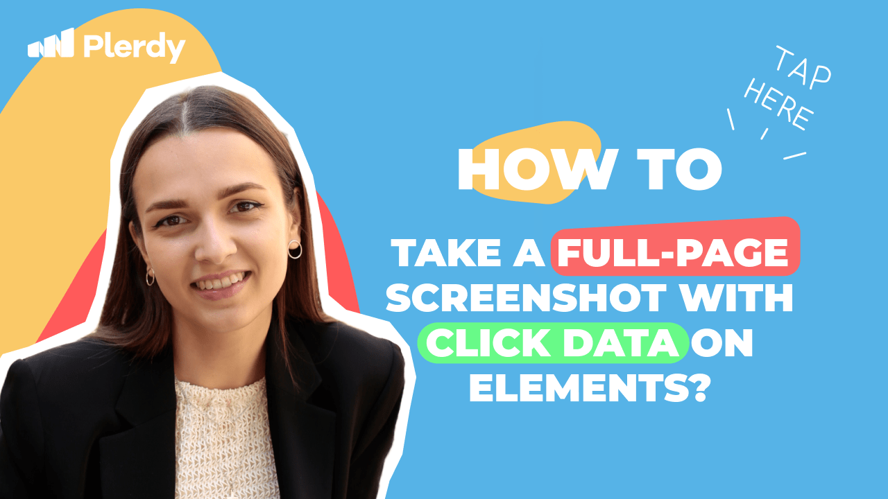 How to Take a Full-Page Screenshot with click data on elements?