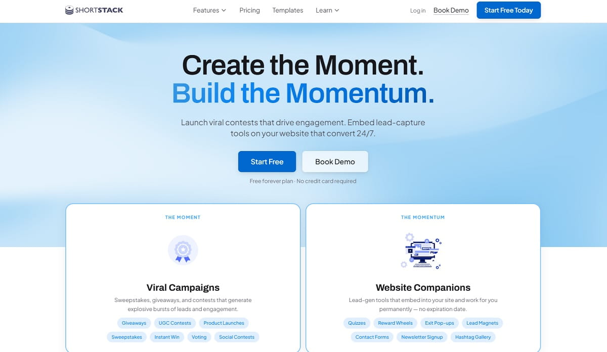 ShortStack contest and landing page tool alternative to Wishpond