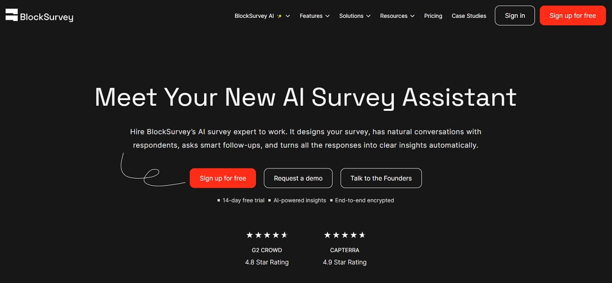 BlockSurvey privacy-first SurveyMonkey alternative with AI surveys
