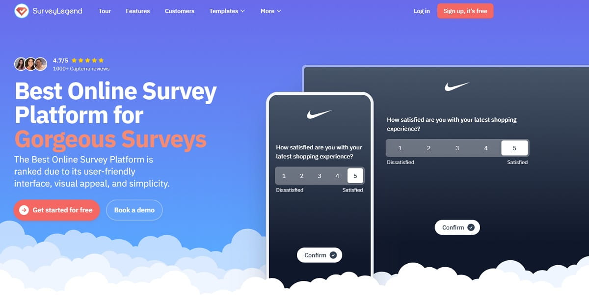 SurveyLegend SurveyMonkey alternative for visual surveys and forms