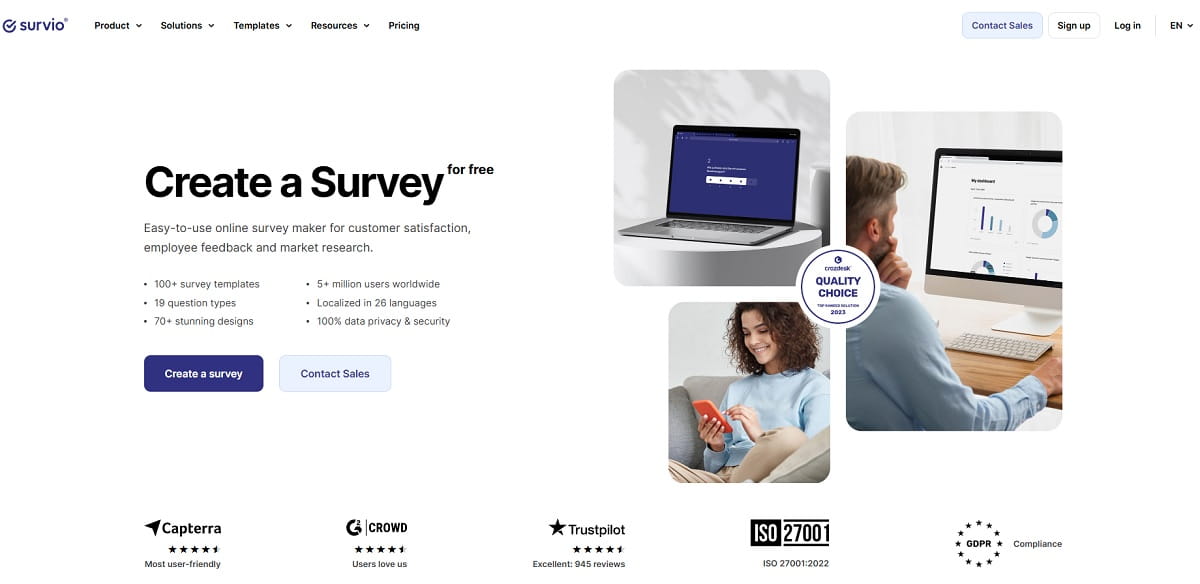 Survio free SurveyMonkey alternative for simple online surveys
