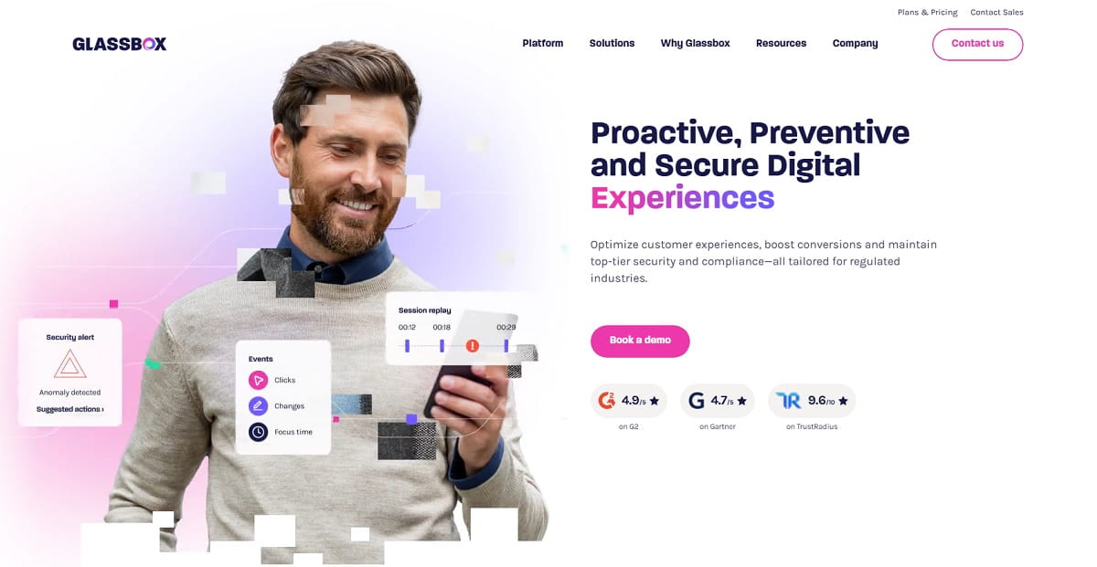 Glassbox digital experience analytics platform alternative to Contentsquare