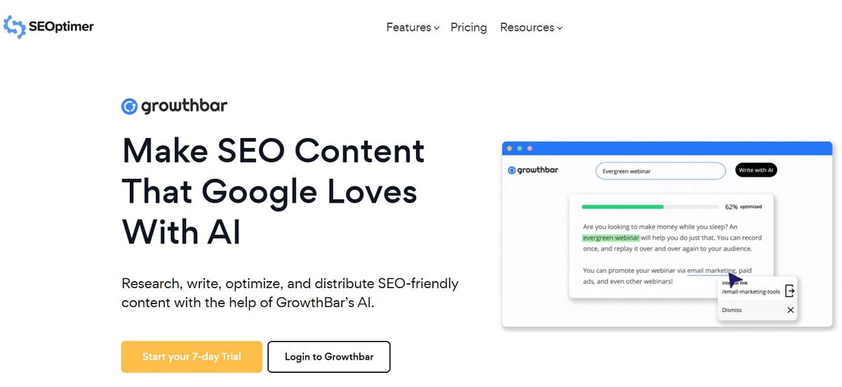 GrowthBar AI Writing And SEO Tool