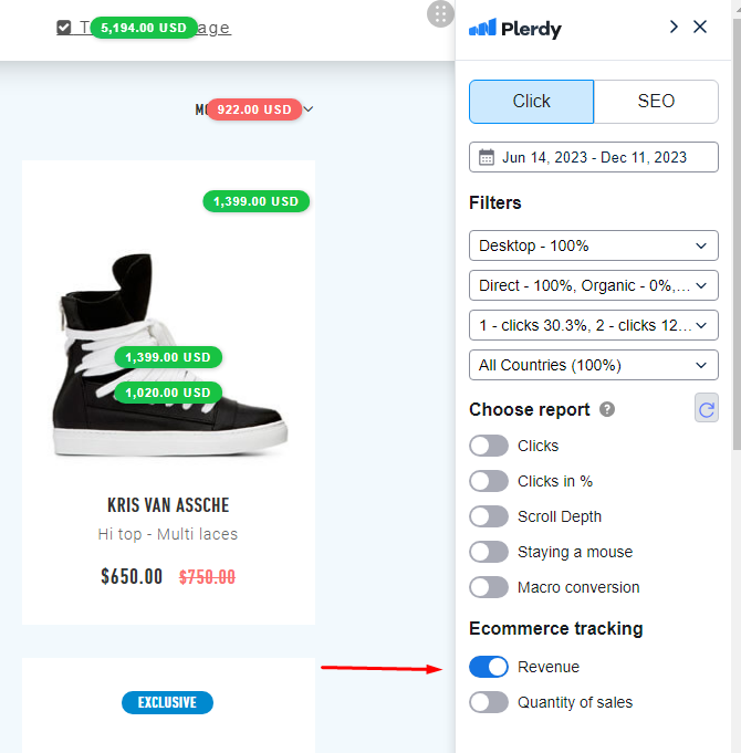 e-commerce tracking code
