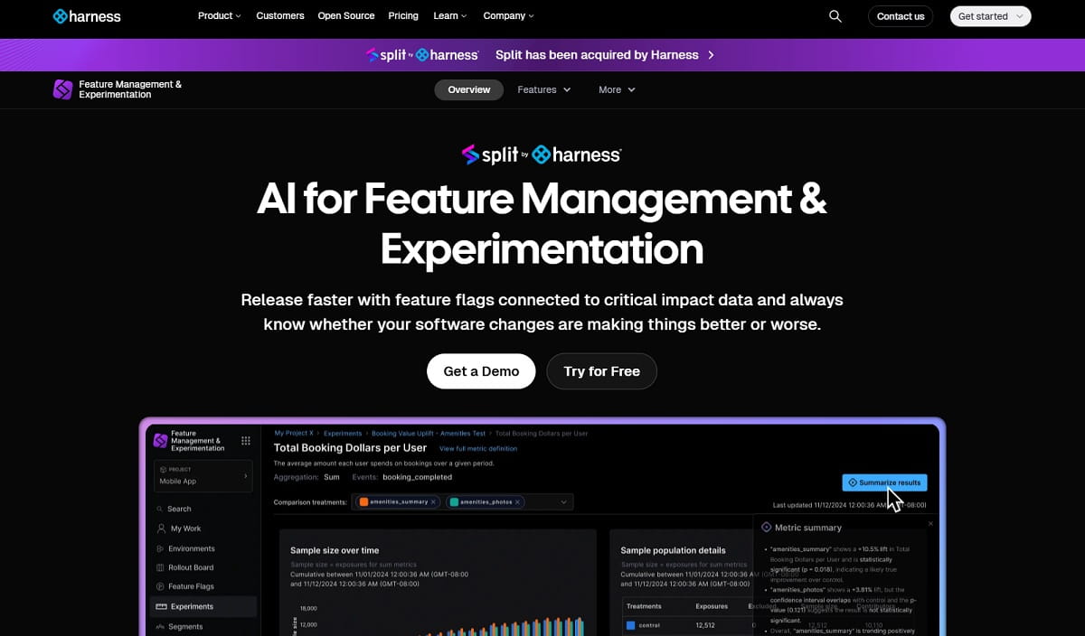 Split By Harness Optimizely Alternative For Feature Flags
