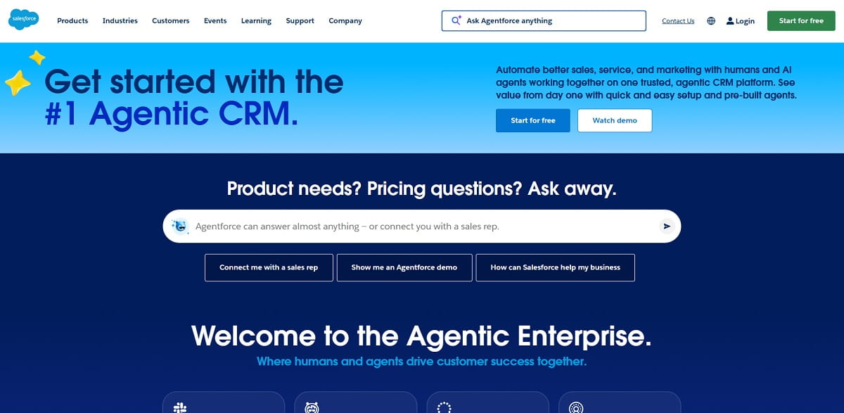 Salesforce CRM as a Zoho alternative for enterprise sales