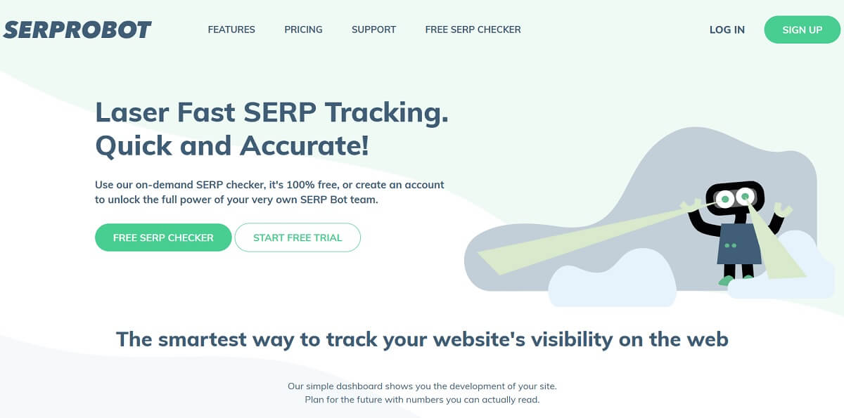 SERPROBOT free keyword ranking checker interface
