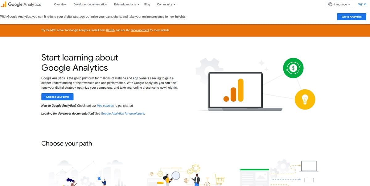 Google Analytics 4 dashboard showing website traffic, acquisition, and event data
