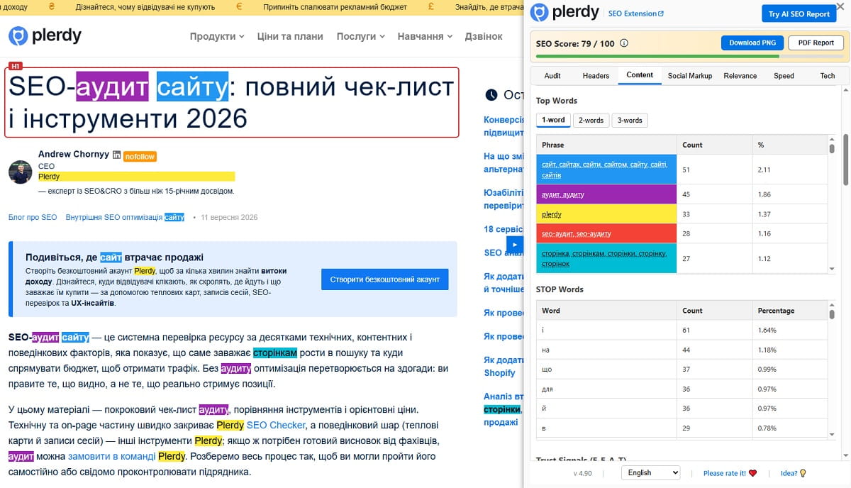 Контент і семантичне ядро сайту