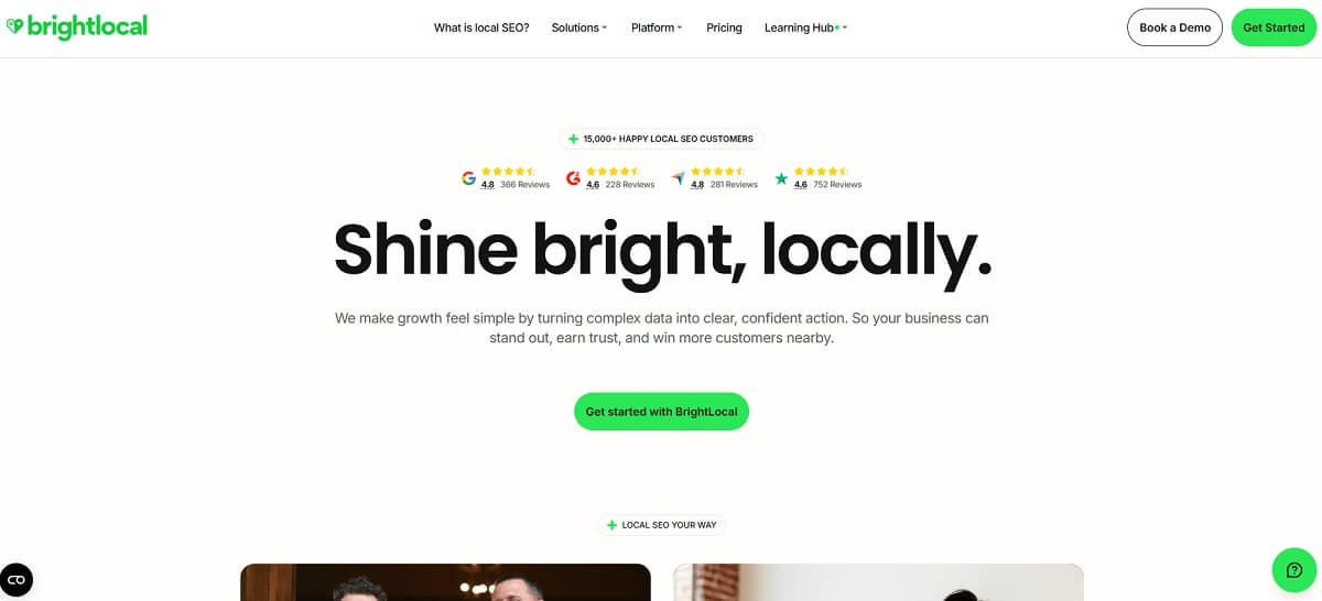 BrightLocal local Google search results checker