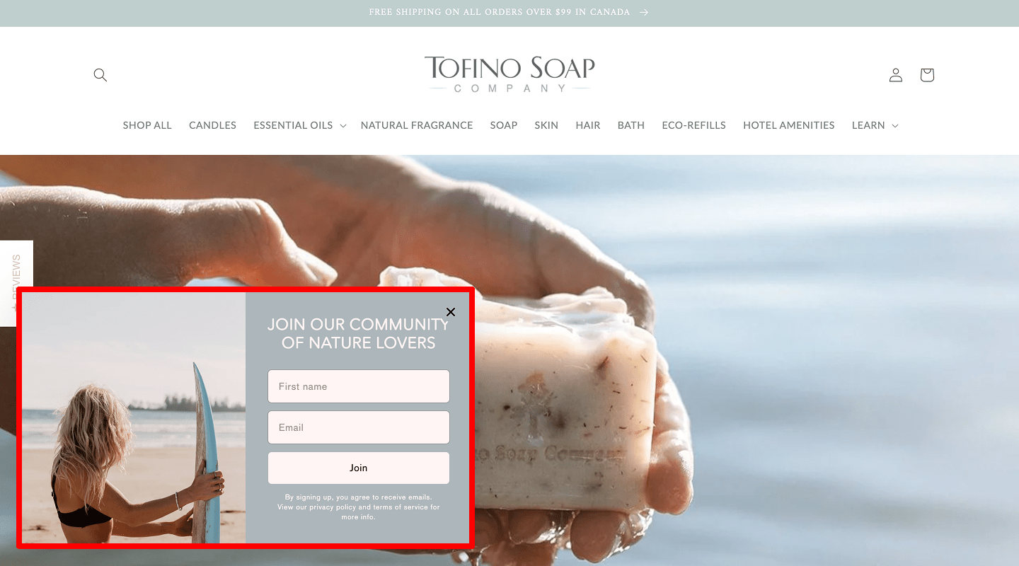 Newsletter signup
