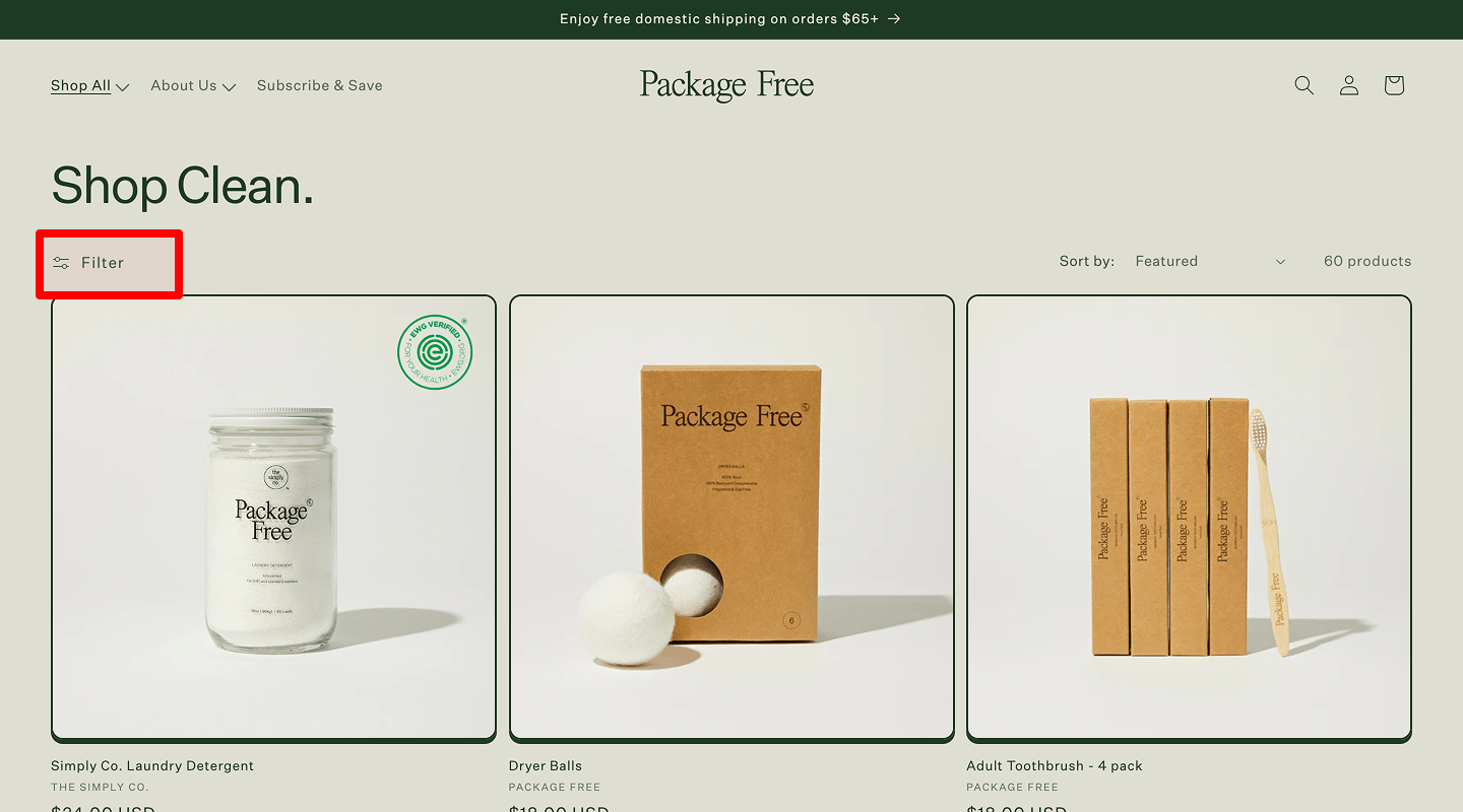 Product filters