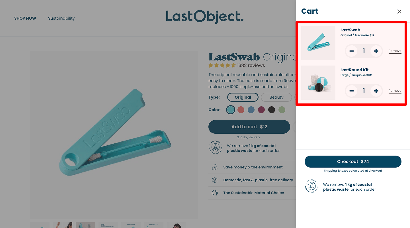 Cart summary