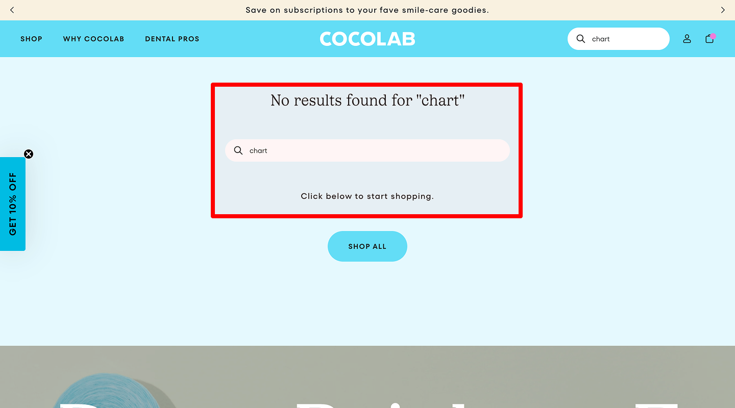 No Results Message