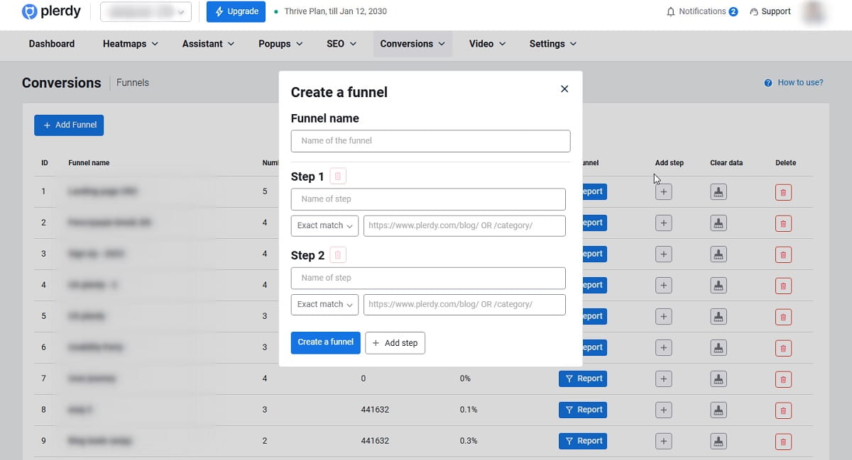How To Use Plerdy Website Funnel Analysis - 0002
