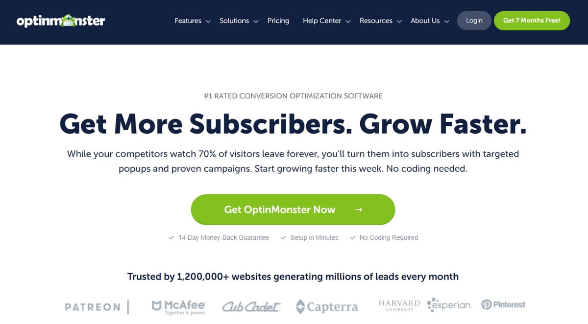 OptinMonster exit-intent popup campaign builder