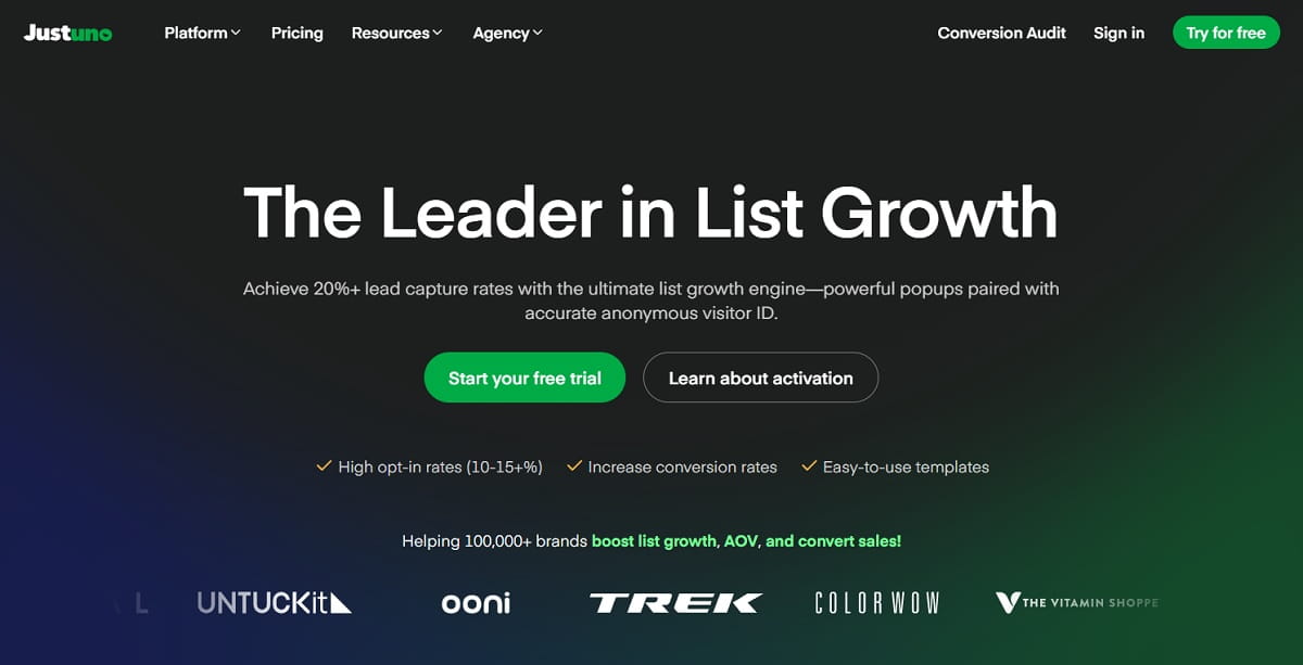 Justuno visual journey builder segmenting visitors by cart value