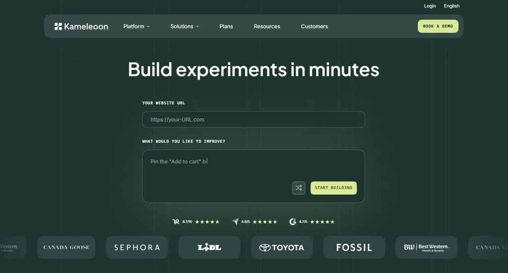 Kameleoon AI experimentation platform for A/B testing and feature flags