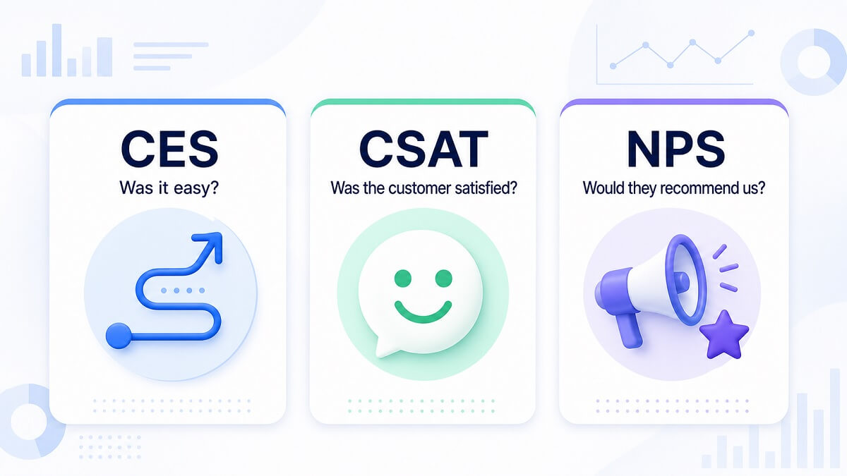 CES vs CSAT vs NPS comparison
