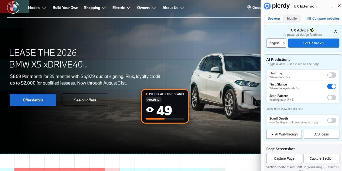 Smarter First Glance Focus Score