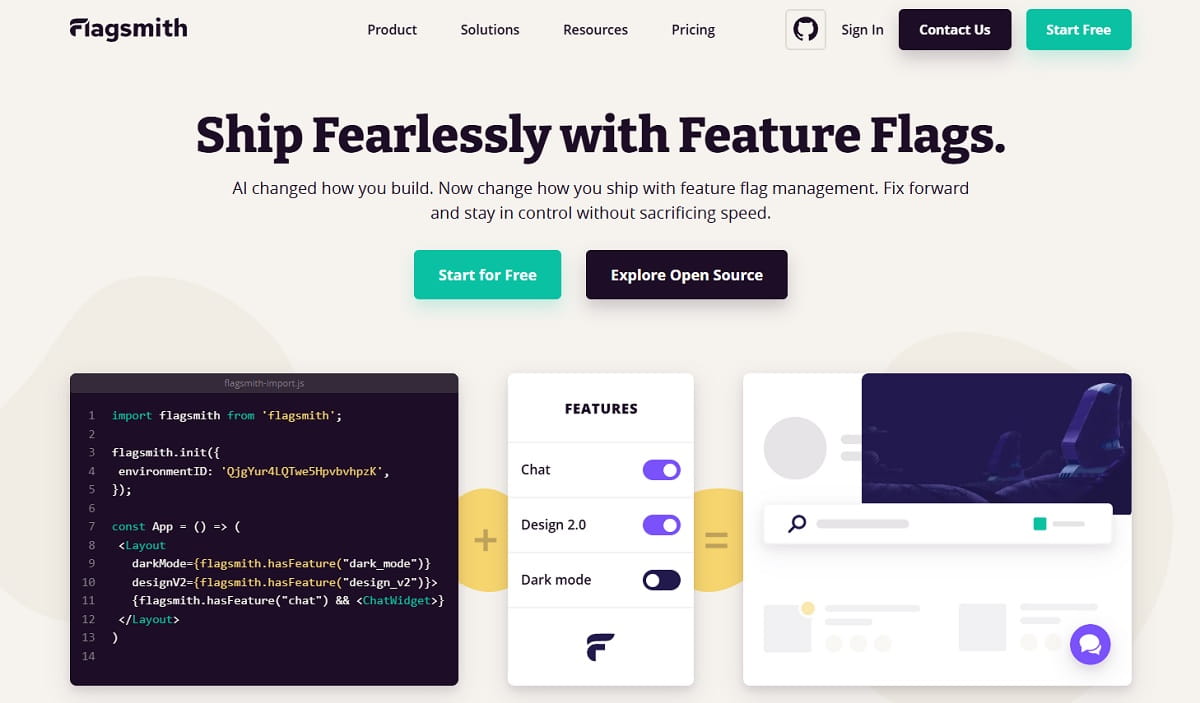 Flagsmith self-hosted feature flag dashboard with segment targeting and audit log