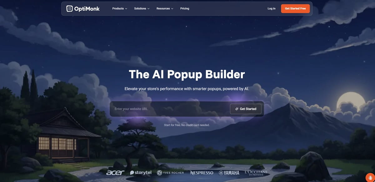 OptiMonk AI popup builder editor with ecommerce campaign templates