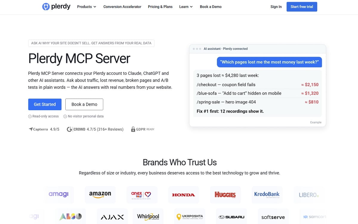 How does Plerdy keep the AI from misreading your numbers